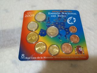 Euroset España 2009 1 céntimo 2 euros 2 € Anivers.