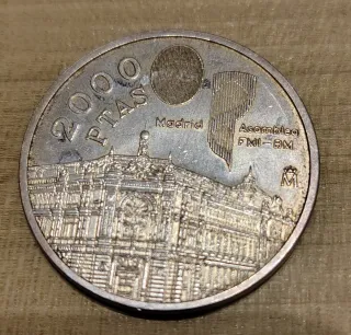 Moneda 2000 Pesetas Plata 1994 Madrid