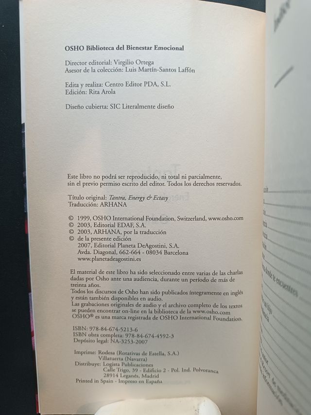 Tantra energía y éxtasis + DVD