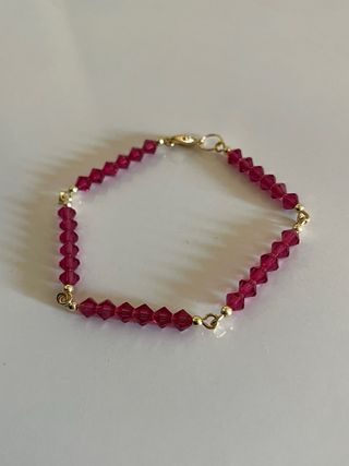 Pulsera de cristales y oro