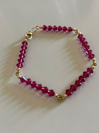 Pulsera de cristales y oro