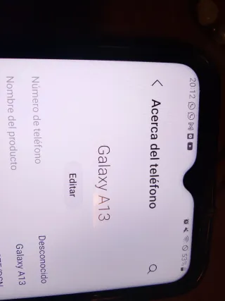 Samsung Galaxy A13 Negro con Funda Dorada 64Gb