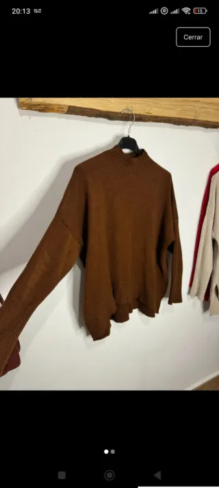 Jersey mujer marrón chocolate talla única