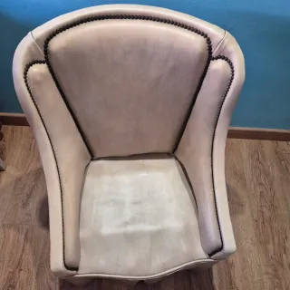 2 Butacas vintage piel beige