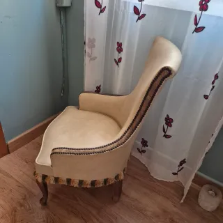 2 Butacas vintage piel beige