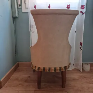 2 Butacas vintage piel beige