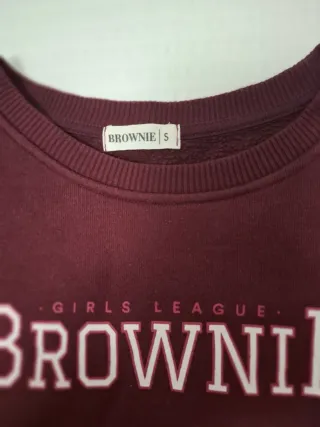 Sudadera Brownie chica roja y gris