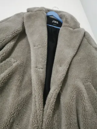 Chaquetón Zara Beige Talla M