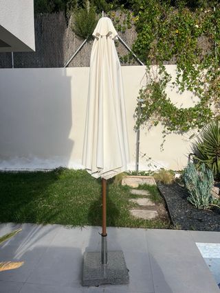 Sombrilla terraza 270cm con pie de granito