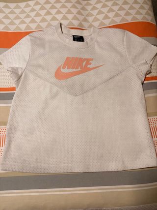 Camiseta Nike Blanca y Rosa Talla M