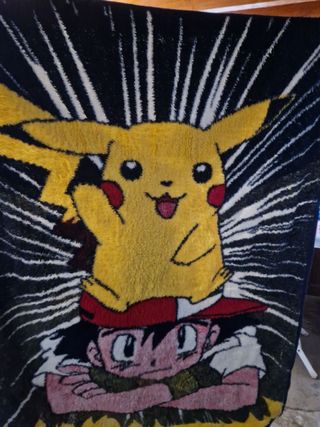 Manta Pokémon Pikachu y Ash