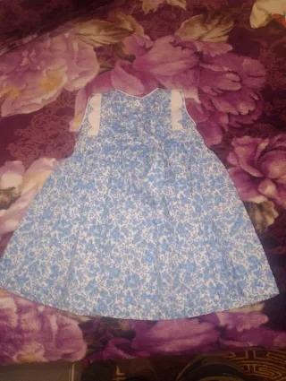 Vestido niña 3 meses floral azul