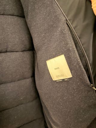 Chaqueta Mango Impermeable Azul Marino