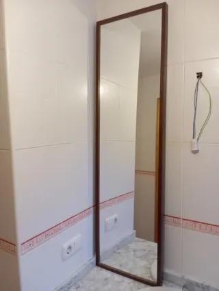 Espejo de pared madera y cristal 1:50 * 40