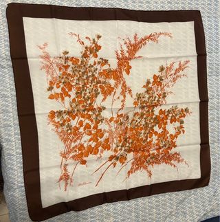 Foulard Gim Renoir floreale arancione e marrone