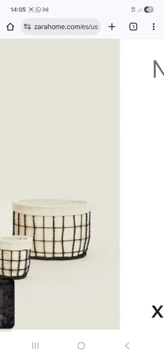 Cesta Zara Home tela y madera es la + grande foto