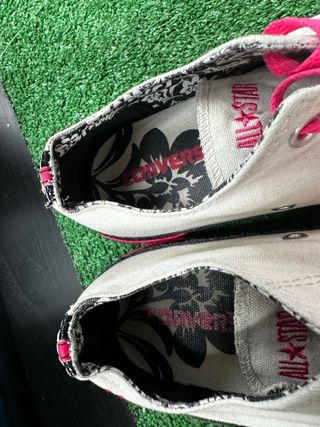 Converse Bianche Rosa Taglia 40