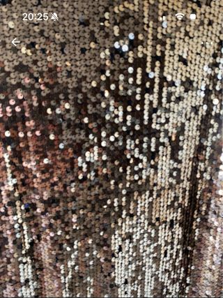 Gonna paillettes oro spacco laterale