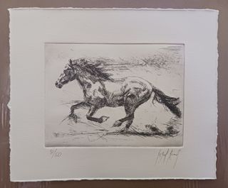 Grabado aguafuerte "galope"