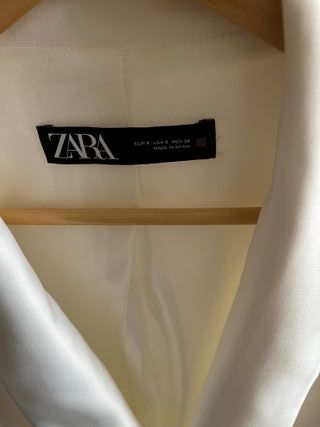 Chaqueta Zara Talla S Blanca