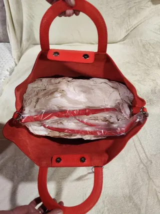 Bolso Tous Piel Rojo Nuevo Gran Capacidad