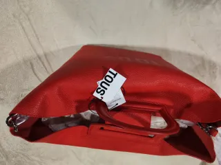 Bolso Tous Piel Rojo Nuevo Gran Capacidad