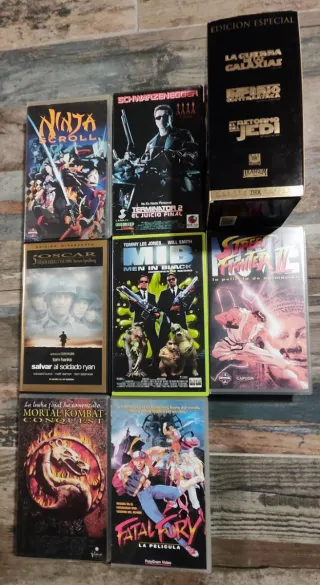 Lote 8 Películas VHS Acción/Ciencia Ficción