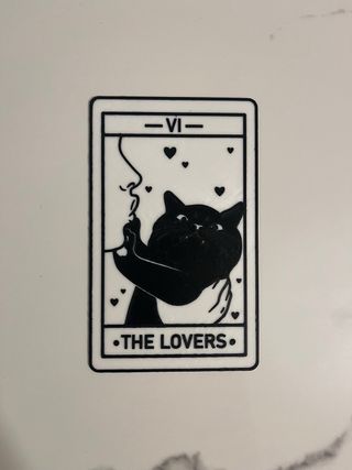 Carte Tarocchi The Lovers gatto in Plastica