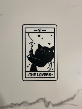 Carte Tarocchi The Lovers gatto in Plastica