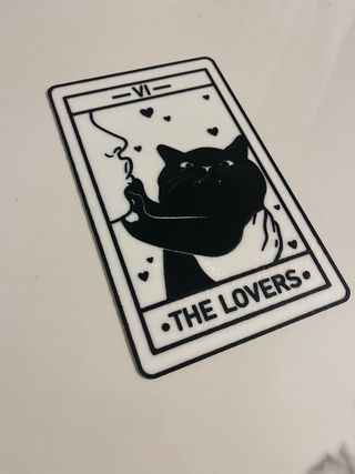 Carte Tarocchi The Lovers gatto in Plastica