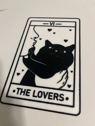 Carte Tarocchi The Lovers gatto in Plastica