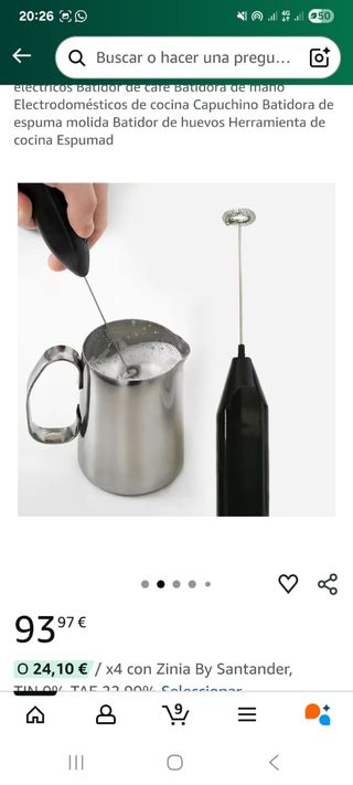 Espumador de leche USB Recargable GaRcan