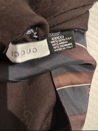 Sciarpa foulard vintage Gucci lana e seta