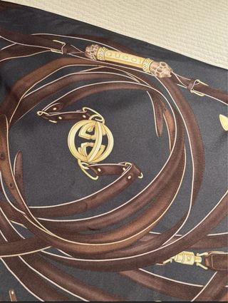 Sciarpa foulard vintage Gucci lana e seta