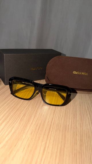 Gafas Tom Ford Negras Lentes Amarillas