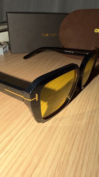 Gafas Tom Ford Negras Lentes Amarillas