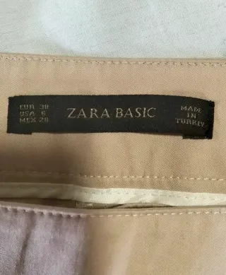 Pantalón Zara Basic Beige Talla M