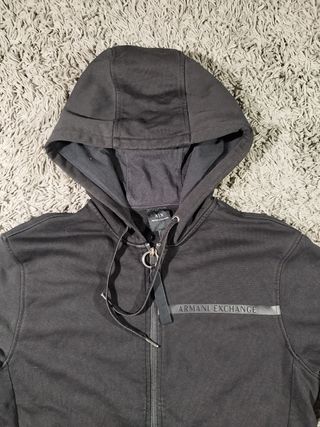 Sudadera Armani Exchange Negra con Cremallera