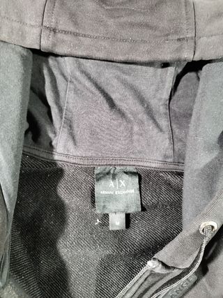 Sudadera Armani Exchange Negra con Cremallera
