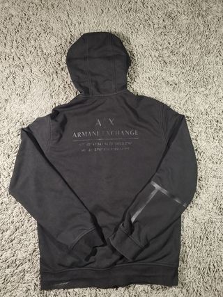 Sudadera Armani Exchange Negra con Cremallera