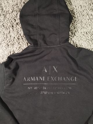 Sudadera Armani Exchange Negra con Cremallera