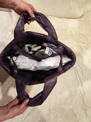 Bolso Tous Piel Morado Nuevo