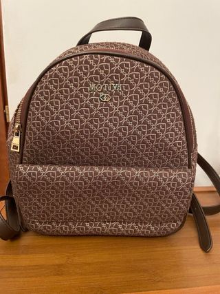 Zaino Motivi donna marrone con logo