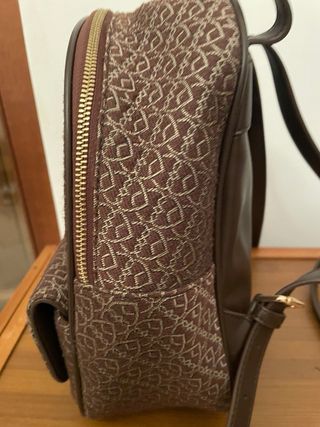 Zaino Motivi donna marrone con logo