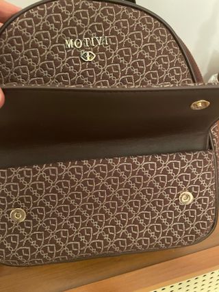 Zaino Motivi donna marrone con logo