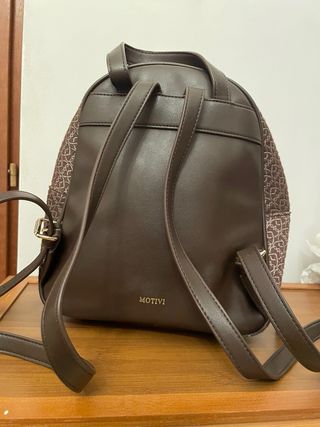 Zaino Motivi donna marrone con logo