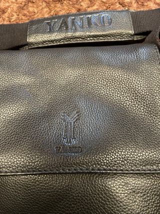 Borsa a spalla in pelle nera da uomo Yanko nuova