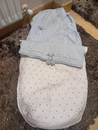 Saco silla paseo azul y blanco