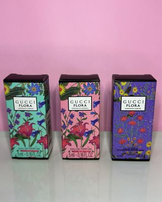 Mini perfumes Gucci Flora x3