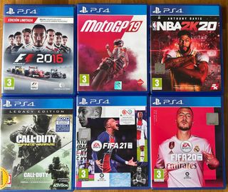 Consola Sony PS4 Nera + 3 Controller + 6 Giochi